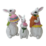 Maxbell 3Pcs Rabbit Statue Ornaments Cute Animal Decorations for Bedroom Yard Indoor
