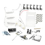 Maxbell DIY Electric Guitar Kits Portable Retro Multifunction Backplate Accesssories white B