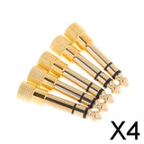 Maxbell 4x6.3mm 1/4" Male Plug to 3.5mm 1/8" Female Jack Stereo Audio Adapter