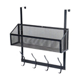 Maxbell over The Door Storage Rack Hanging Door Organizer for Bedroom Closet Kitchen Black Single Tier
