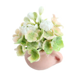 Maxbell 2xMiniature Potted Plant 1/12 Bedroom Artificial Flower Model Scenery Supplies