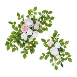 2Pcs Wedding Arch Flowers Artificial Flower Swag for Welcome Sign Party Home