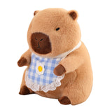 Maxbell Wearing Bib Capybara Plush Toy Sofa Car Living Room Home Decoration for Kids 30cm Blue
