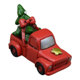 Maxbell Red Christmas Truck Pickup Truck Car Model for Farmhouse Storage Centerpiece