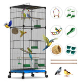 Maxbell Metal Bird Cage Nest Large Standing Parakeet Cage for Parrot Budgies Finches