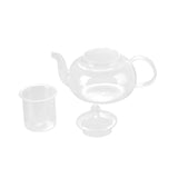 Maxbell Clear Glass Teapot 600ml Tea Kettle Streamlined Outlet Mouth Elegant Tea Pot