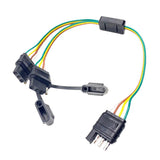 PACK-1 4 Pin Flat Y-Splitter Wiring Harness with Rubber Cab for LED Brake Tailgate Light Bars - Aladdin Shoppers