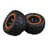 Maxbell 2 Pieces 1/16 Scale RC Car Tires Assembly Car Hobby Professional Model Tyres