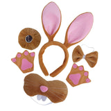 Maxbell Easter Bunny Rabbit Costume Set Cosplay for New Year Fancy Dress up Festival Brown