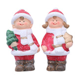 Maxbell Ceramic Dolls Figurines Christmas Ceramic Ornaments for Holiday Party Office