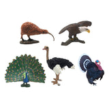 Maxbell 5 Pieces Mini Birds Figurines Model Artificial Birds Figure Toys for Kids Toy Style D