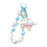 Maxbell Cute Beaded Keychain Creative Multifunction Portable Keyring for Women Girls Big Ear Dog
