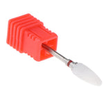 Maxbell Maxbell 3/32 Ceramic Polishing Head Nail Drill Bit for Electric Nail Machine Red-F