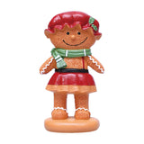 Maxbell Christmas Gingerbread Decoration Cute Resin Figurine for Party Table Kitchen Red Skirt