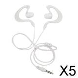 Maxbell 5x3.5mm Earhook Sport Waterproof Earphone Headphone for iPod MP3 Player White