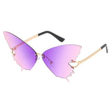 Cat Eye Sunglasses Oversized Fashion Butterfly Eyewear UV400 Gradient Purple