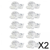 Maxbell 2x20pcs Quick Shoelace Lock Shoe Strings Cord Buckle Toggle Stopper Clear