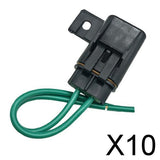 Maxbell 10x1 Set Car 40A Medium Blade Fuse and Waterproof Fuse Block Holder Copper Wire