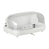 Maxbell Cup Storage Holder Dish Drainer with Clear Lid for Dishes Coffee Mug Bowls White
