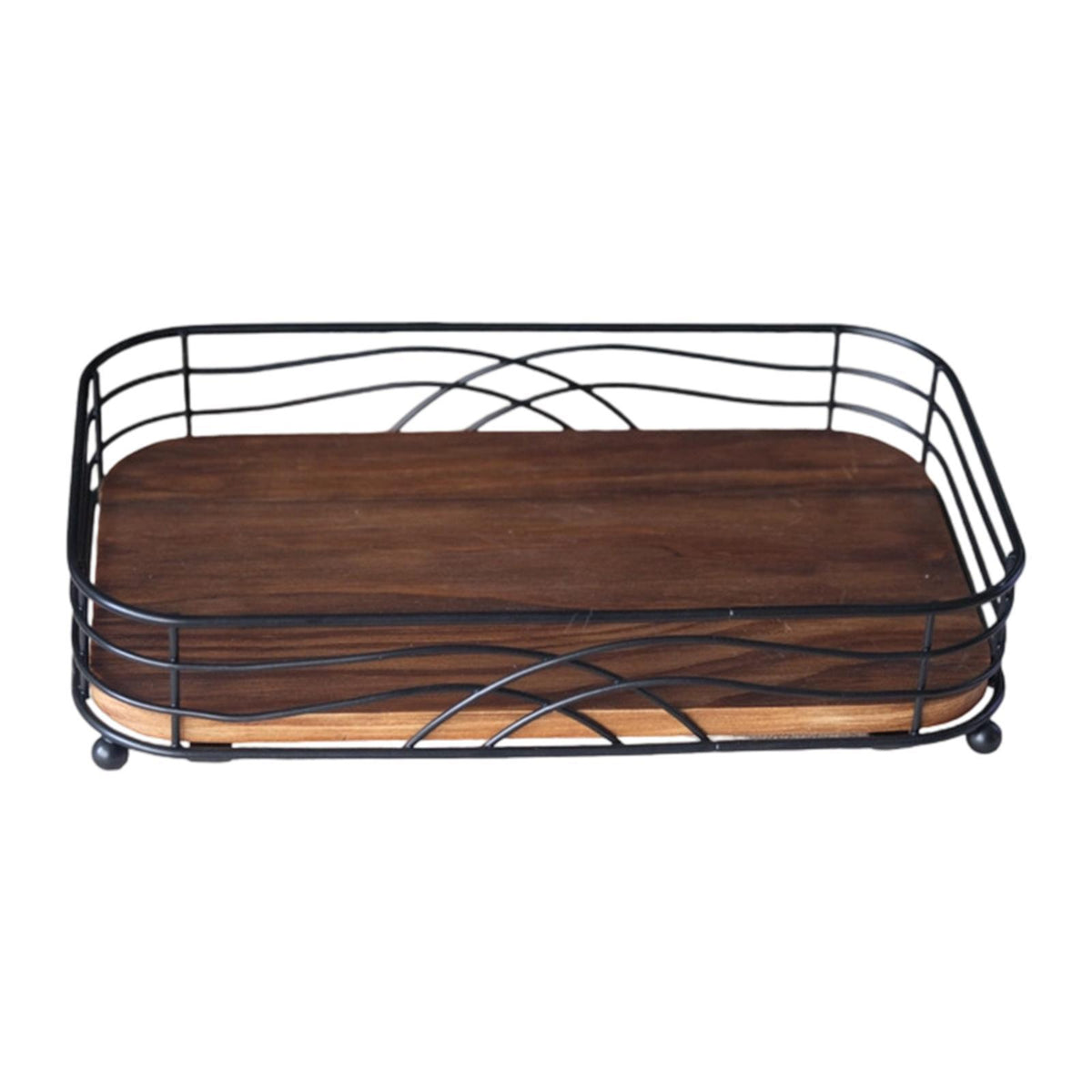 Maxbell Paper Towel Holder Desktop Storage Rack Wood for Dining Room Restaurant Home