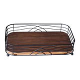 Maxbell Paper Towel Holder Desktop Storage Rack Wood for Dining Room Restaurant Home