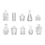 Maxbell 10Pcs Glass Bud Vases Cute Mini Flower Vases for Farmhouse Bookshelf Cabinet Transparent