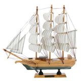 Maxbell Mediterranean Style Handmade Wooden Sailboat Model Decor Boat Gifts 30cm