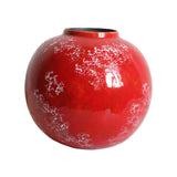 Red Ceramic Vase Home Decor Flower Vase for Centerpiece Anniversary Entryway Height 24cm