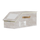 Maxbell Baseball Cap Organizer with Cardboard Multifunctional Zipper Close Container Beige