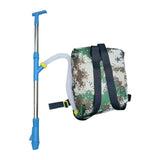 Maxbell Fertilizer Spreader Handheld Corn Vegetables Adjustable Fertilizer Dispenser Blue Stainless Steel