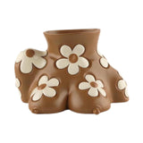 Flower Pot Human Body Art Planter for Courtyard Shelf Indoor, Outdoor Plants 18cmx13cmx12cm