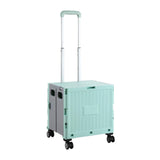 Maxbell Folding Shopping Cart with Lid Portable Hand Truck for School Camping Garden Green