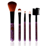 Maxbell 5 Piece Trendy Leopards Fashion Facial Make Up Brush Set Beauty Tool
