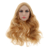 Maxbell 1/6 Female Soldier Head Carving Toy Head Sculpture w/ Hair for Hot Toys  C