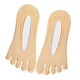 Maxbell 2pairs Women FIVE FINGER SOCKS with Silicone Pad Toe Sock Invisible Low Cut