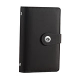Money Saving Book Travel Budgeting Decoration A6 PU Portable Money Organizer Black