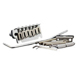 Maxbell Guitar Tremolo Bridge Spare Part Six String with Saddles Block for Repairing chrome