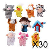 Maxbell 30xOld MacDonald Farm Animals Finger Puppets Kids Favor Toys 10pcs