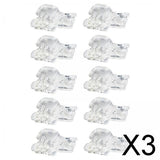 Maxbell 3x20pcs Quick Shoelace Lock Shoe Strings Cord Buckle Toggle Stopper Clear