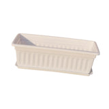 Maxbell Window Box Versatile with Tray Flower Pot for Outside Balcony Indoor Outdoor White