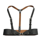 Maxbell Women's Waist Harness Belt Punk Body Waist Belt for Streetwear Festival Lady Black