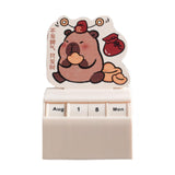 Desk Calendar Table Centerpieces Cute Capybara Design for Office Home Yuanbao Capybara