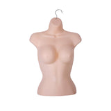 Maxbell Female Molded Shapely Torso Fashion Sewing Dress Form Hanging Form with Hook skin color
