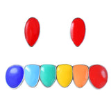 Maxbell 2 Sets Colorful Hip Hop Fang Teeth Grills Hollowen Clown Mouth Jewelry