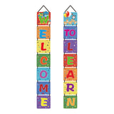 Maxbell Welcome Banner Porch Sign Back to School Banner for Primary High School Boys