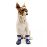 Maxbell Maxbell 4pcs Waterproof Pet Dog Socks Puppy Anti-slip Boots Paw Protection Blue - M