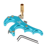 Maxbell Maxbell Bow Release Trigger Thumb 4 Finger Compound Bow Button Release Aid Grip  Blue