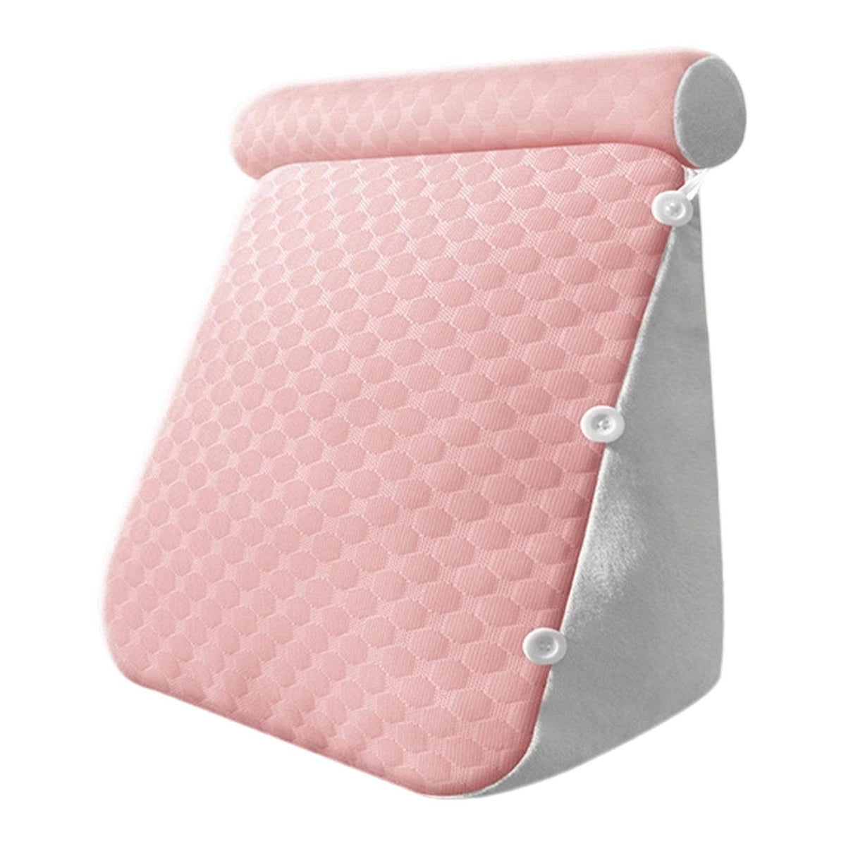 Maxbell Wedge Pillow Headboard for Sitting up, Reading or Working Support Triangular pink