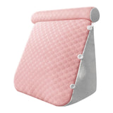 Maxbell Wedge Pillow Headboard for Sitting up, Reading or Working Support Triangular pink