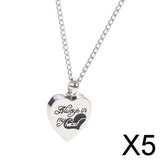 Maxbell 5xAlways in My Heart Pendant Memorial Necklace Human Pet Ash Holder Jewelry